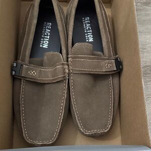 Kenneth Cole Reaction Men's Taupe Brown Suede Bit Loafers